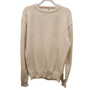 3‎ Trikes Stamford Mid-Atlantic Men's Cream Pullover Crew Neck Cotton Sweatshirt